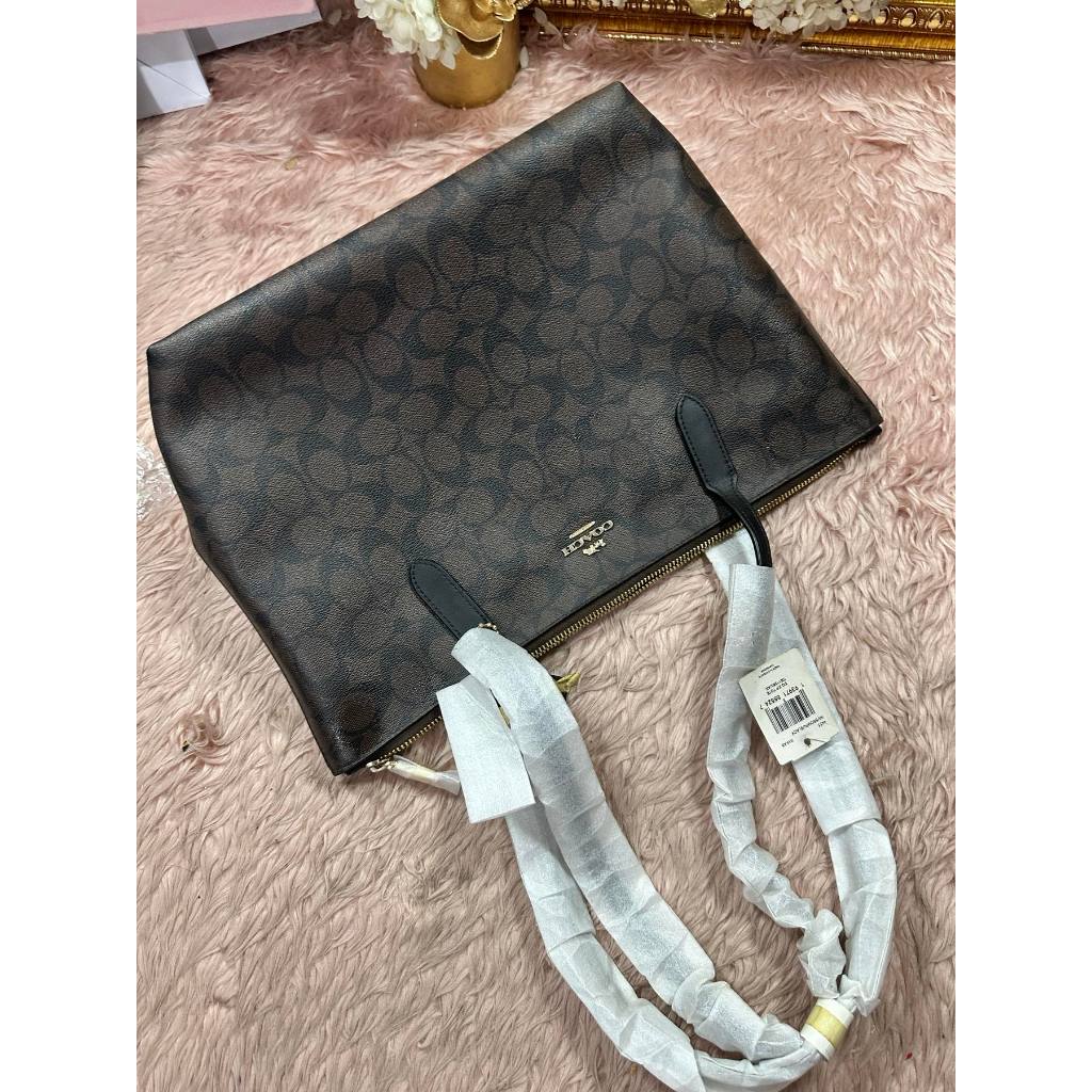 ORIG & IMPORTED CCH Zip Top Tote Large Brown Bag