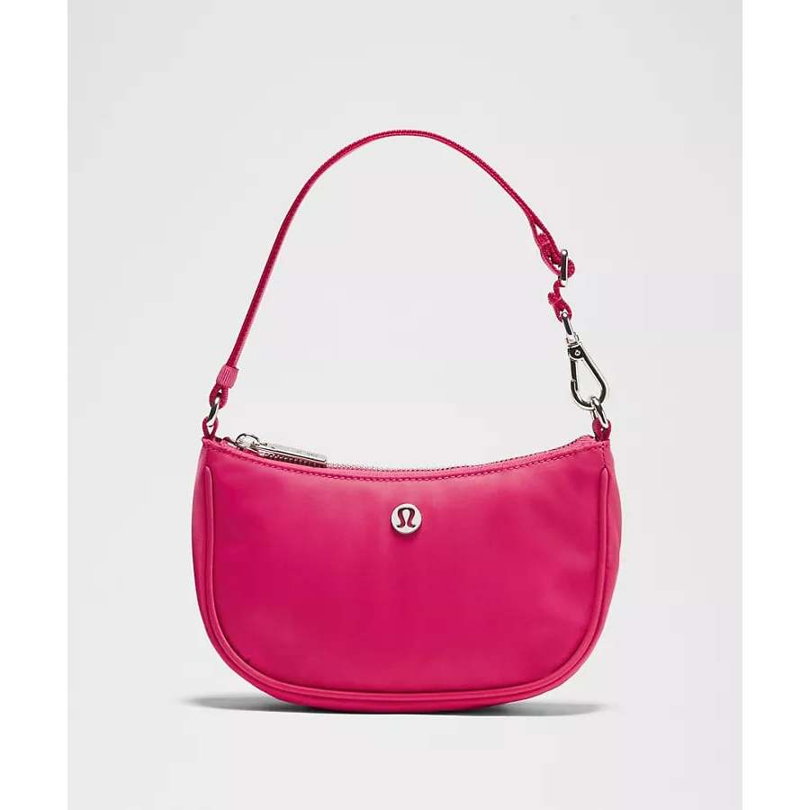 AUTHENTIC/ORIGINAL Lululemon City Essentials Mini Shoulder Bag 1L Pink Gray