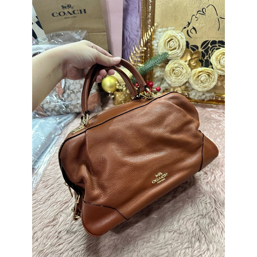 ORIG Preloved RARE CCH Lane Satchel Duffle Brown Bag