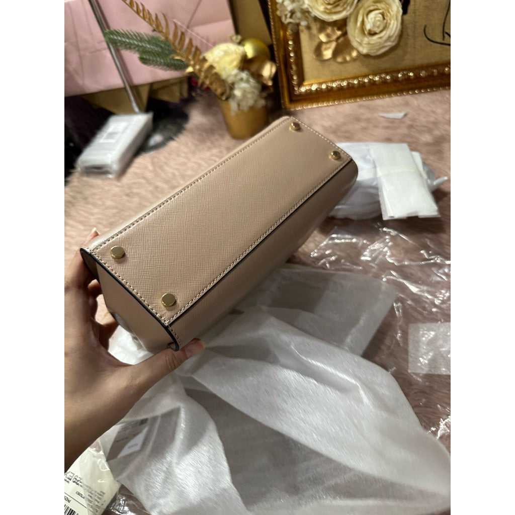 AUTHENTIC/ORIGINAL KS Madison Small Top Handle Satchel Taupe Bag