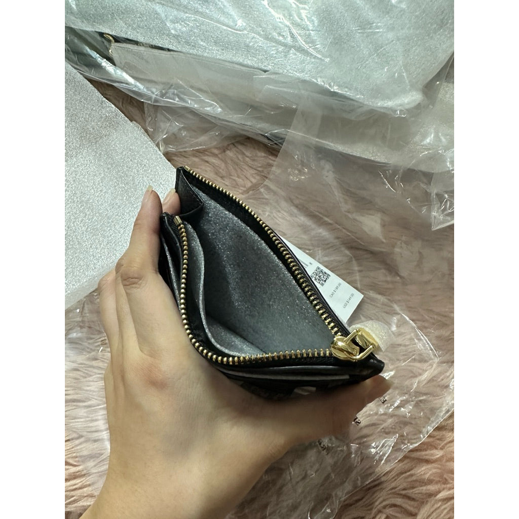 AUTHENTIC/ORIGINAL KS Kayla Large Slim Cardholder Wallet Brown/Black