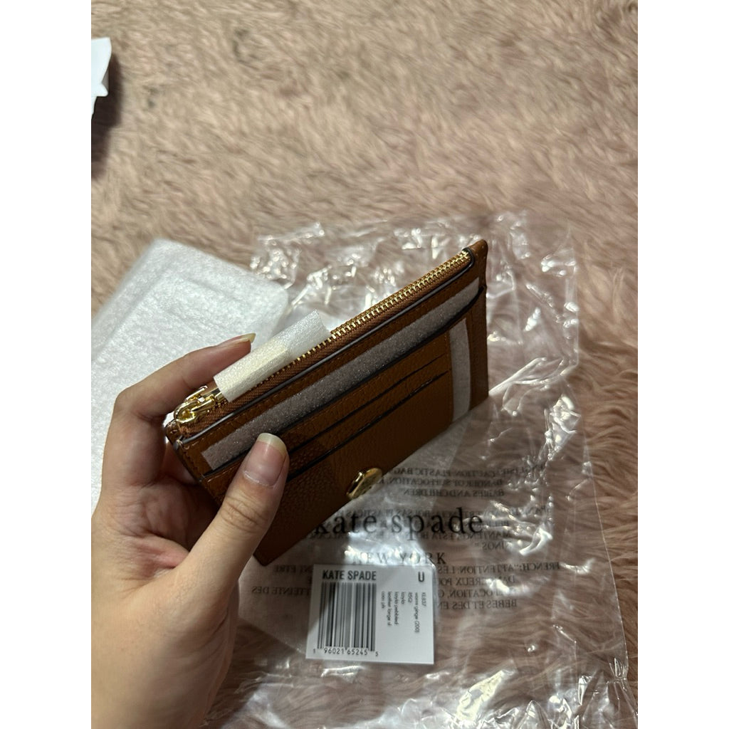 AUTHENTIC/ORIGINAL KS Kayla Large Slim Cardholder Wallet Brown/Black