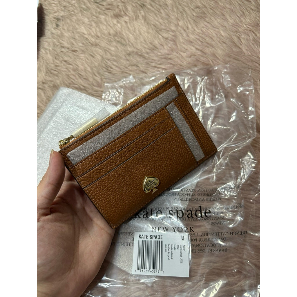 AUTHENTIC/ORIGINAL KS Kayla Large Slim Cardholder Wallet Brown/Black
