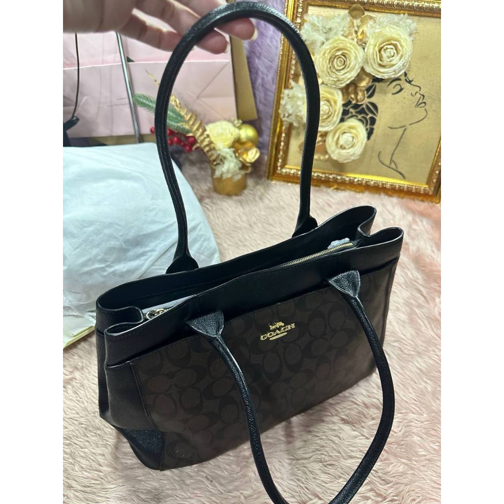 ORIG Preloved RARE CCH Casey Large Brown Tote In Signature Canvas