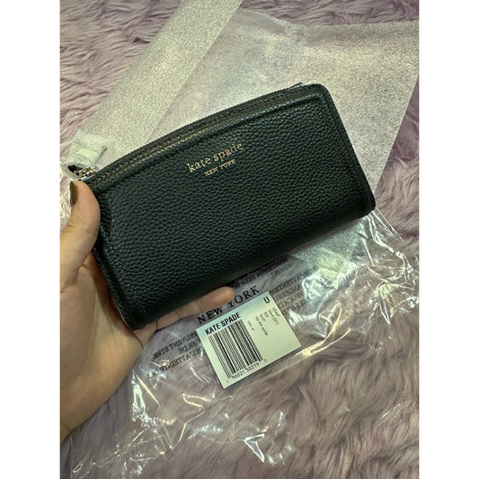 ORIG & IMPORTED KS Knott Zip Slim Black Wallet