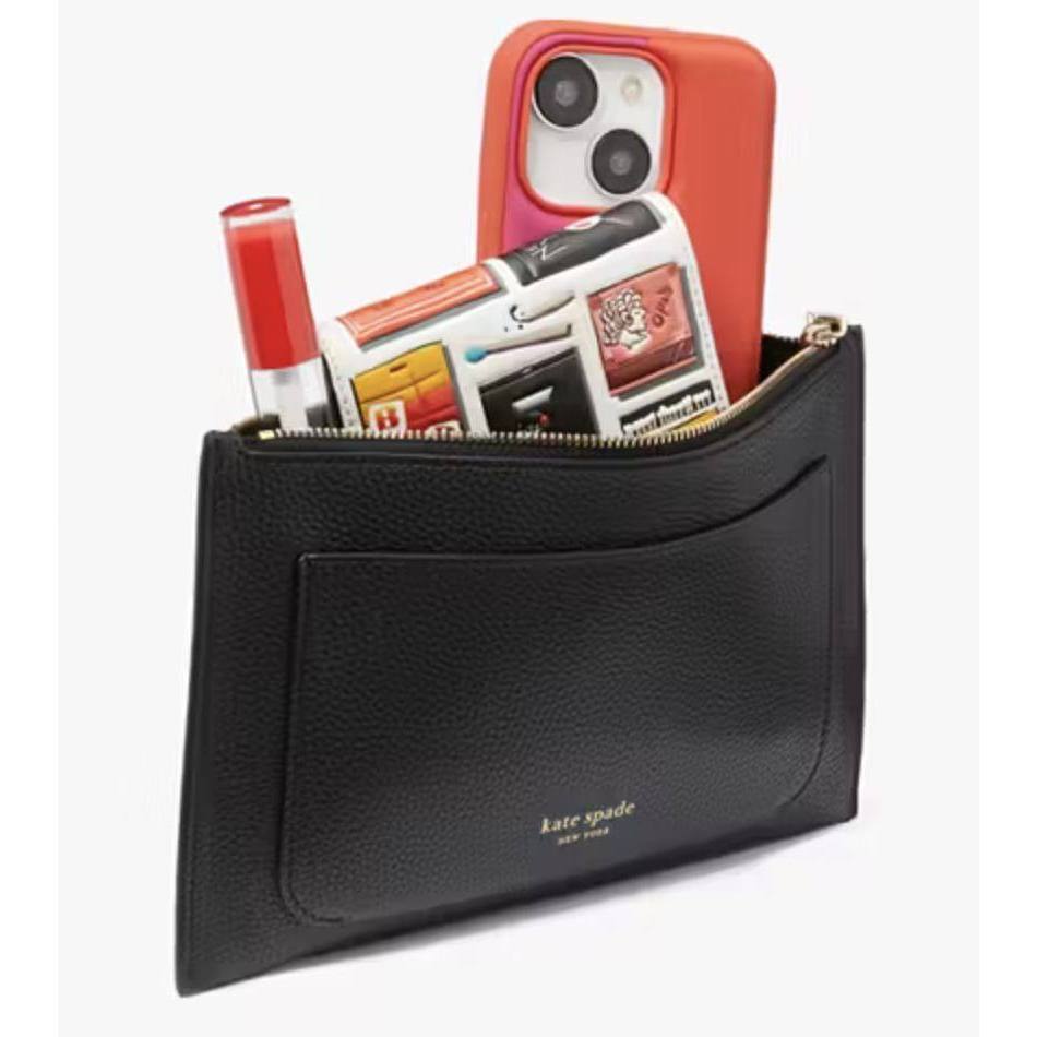 ORIG & IMPORTED KS Ava Large Slim Wristlet Black Wallet