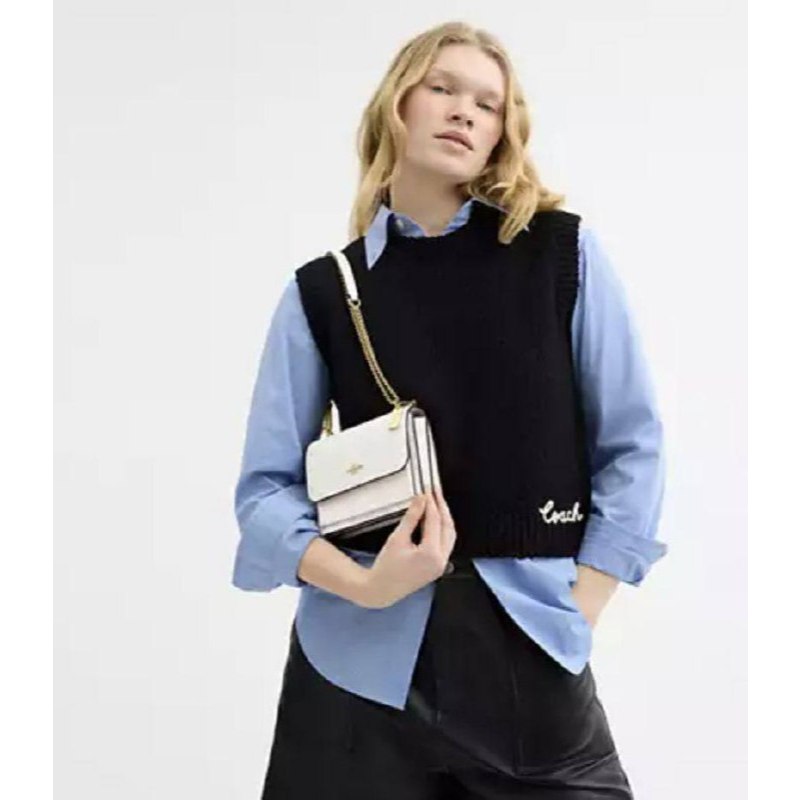 ORIG & IMPORTED CCH Mini Klare Crossbody Small Bag In Signature Canvas in GLACIER WHITE