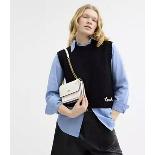 ORIG & IMPORTED CCH Mini Klare Crossbody Small Bag In Signature Canvas in GLACIER WHITE