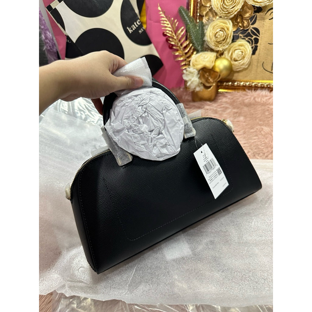 ORIG & IMPORTED KS Phoebe East West Satchel Medium Black Bag