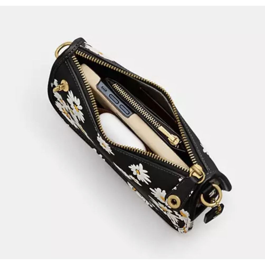 ORIG & IMPORTED CCH Swinger Bag 20 With Floral Print Small Black Bag