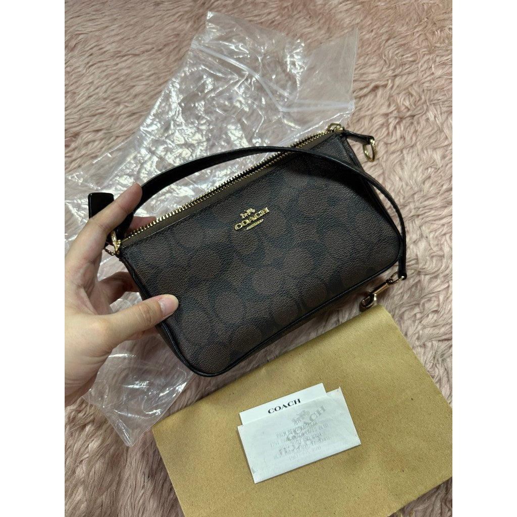 ORIG Preloved CCH Nolita 19 In Signature Canvas Brown Small Bag