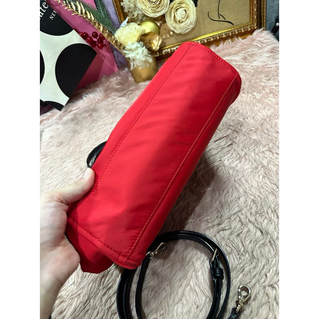ORIG Preloved KS blake avenue small nylon tote bag red