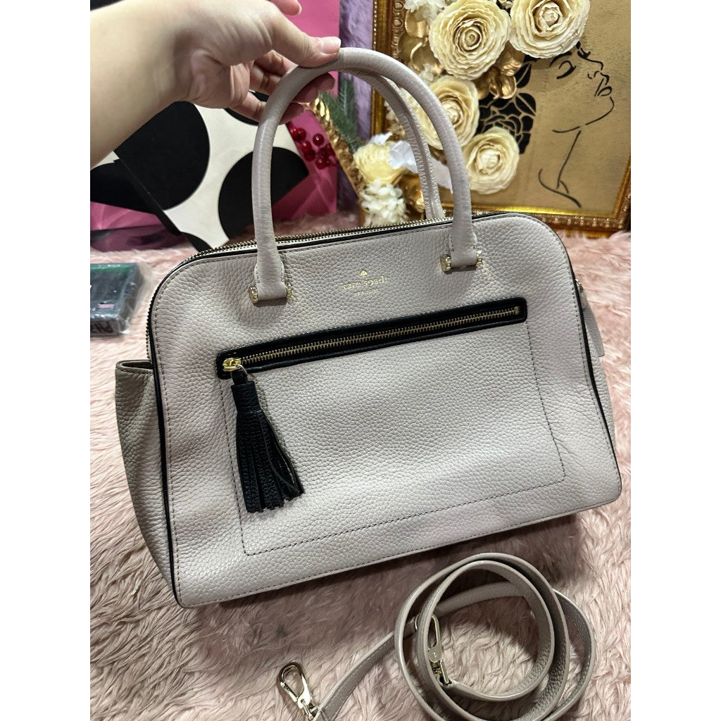 ORIG Preloved KS Kalen Chester Street Satchel Triple Compartment Taupe Bag