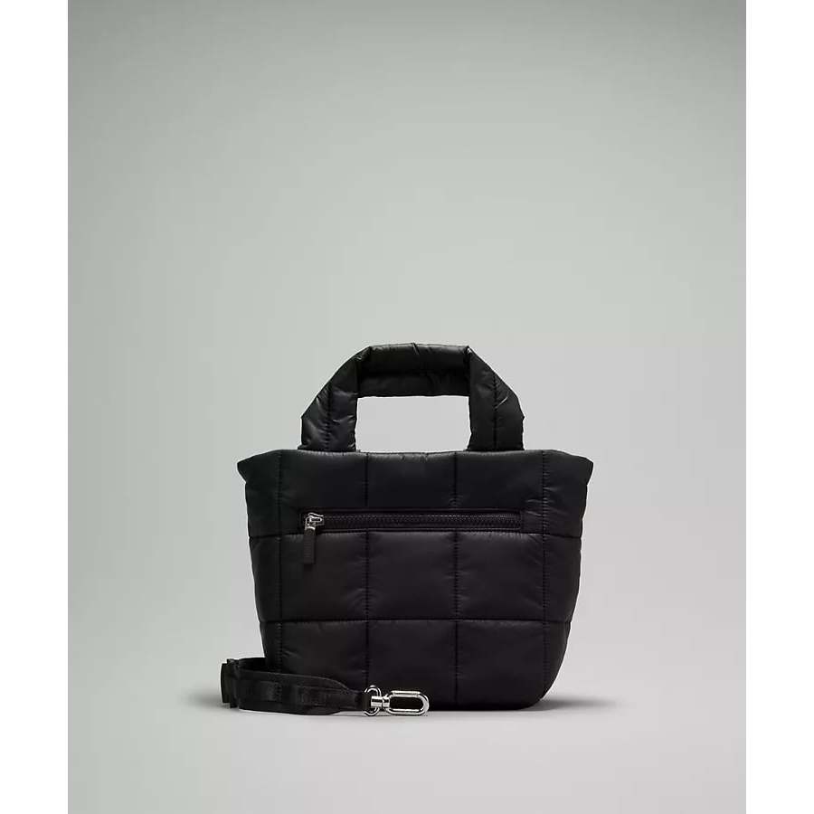 AUTHENTIC/ORIGINAL Lululemon Quilted Grid Tote Black Bag Mini 5L