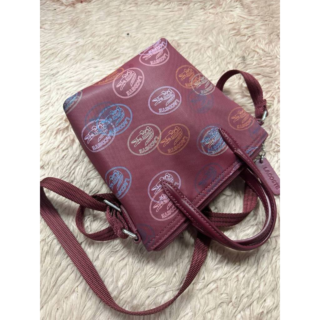 ORIG Preloved LCT Concept Croc Women's Burgundy Mini Red Bag