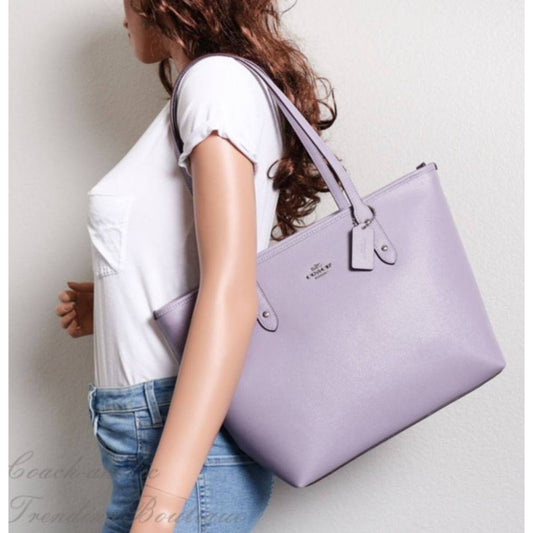 ORIG & IMPORTED CCH City Zip Top Tote Lilac Purple Large Bag