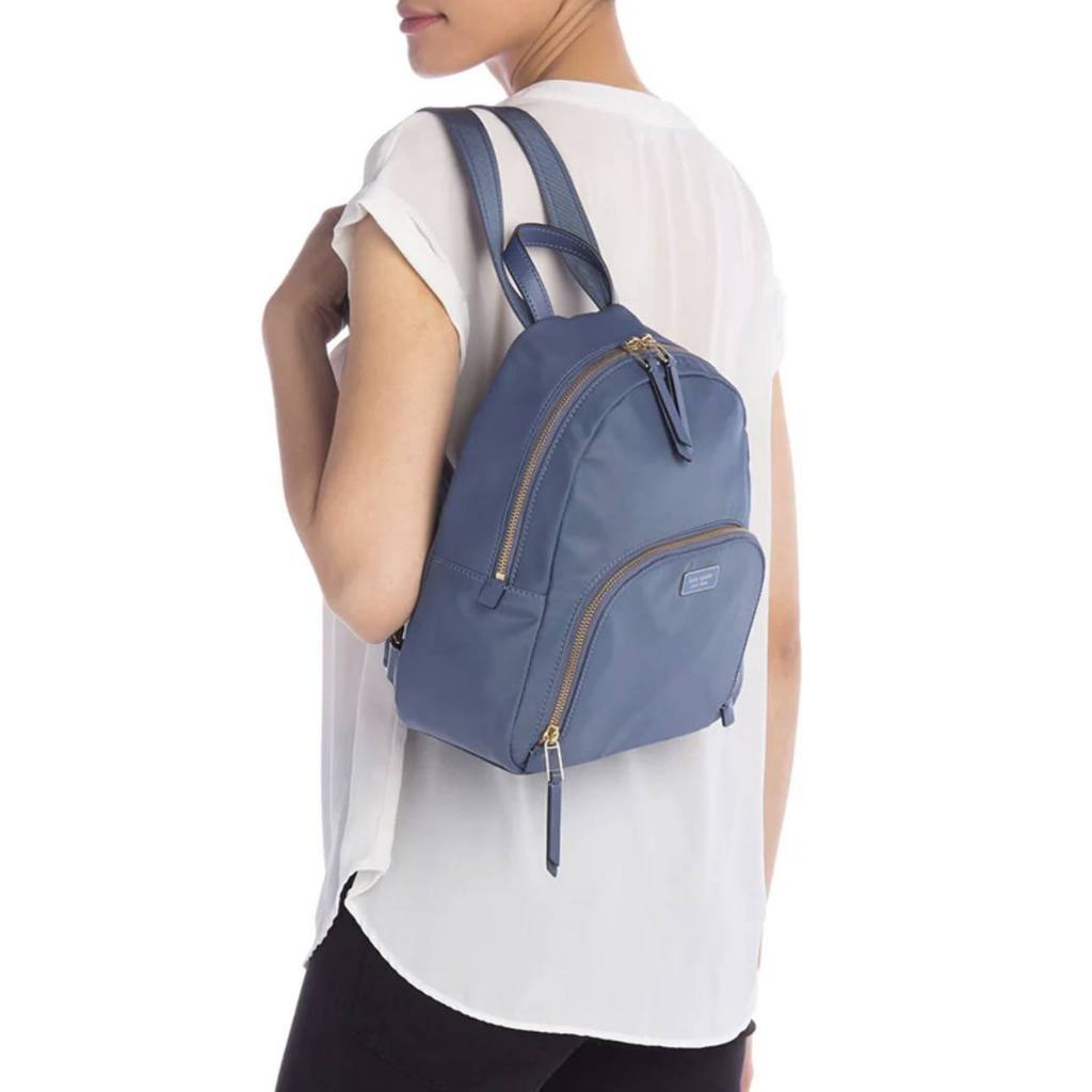 ORIG & IMPORTED KS Dawn Medium Nylon Backpack Soft Taupe Grey Bag