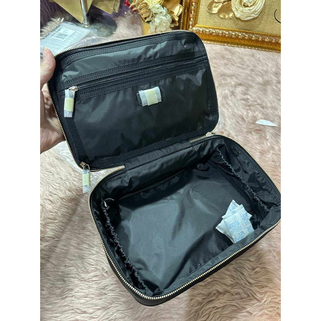 ORIG & IMPORTED Kate Spade KS Chelsea Travel Cosmetic Case Nylon Black Pouch