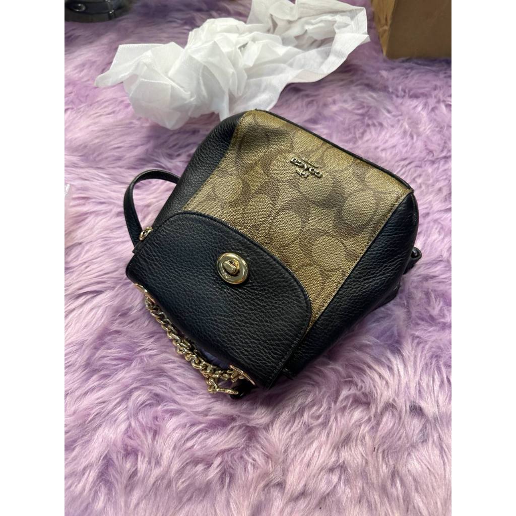 ORIG Preloved CCH Convertible Mini Backpack Khaki/Black Bag