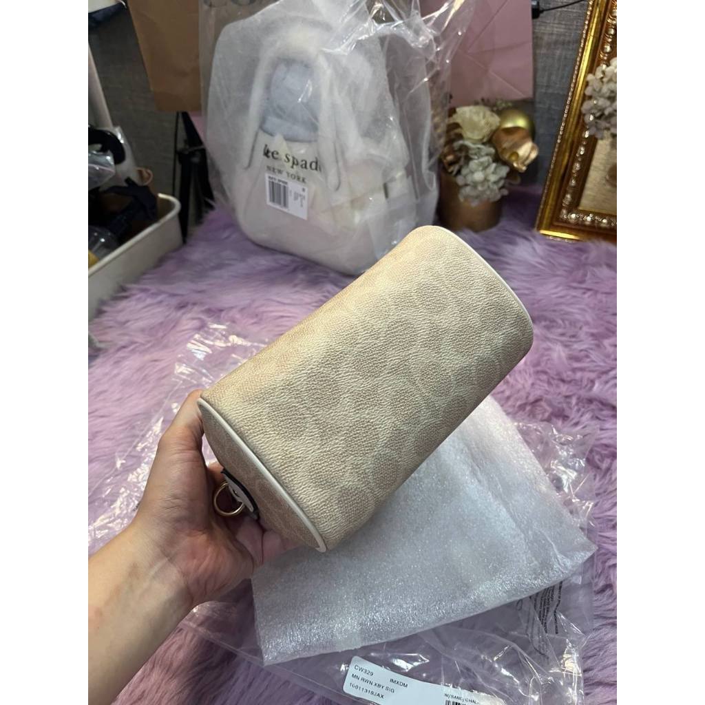 ORIG & IMPORTED CCH Mini Rowan Crossbody Bag In Signature Canvas White/Sand