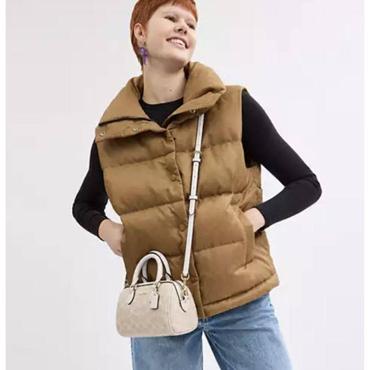 ORIG & IMPORTED CCH Mini Rowan Crossbody Bag In Signature Canvas White/Sand