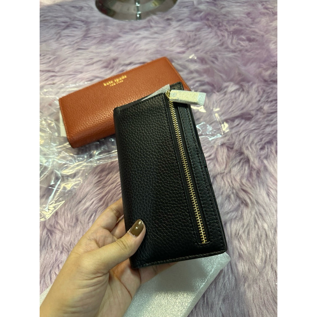 ORIG & IMPORTED KS Taylor Slim Bifold Black Brown Long Wallet