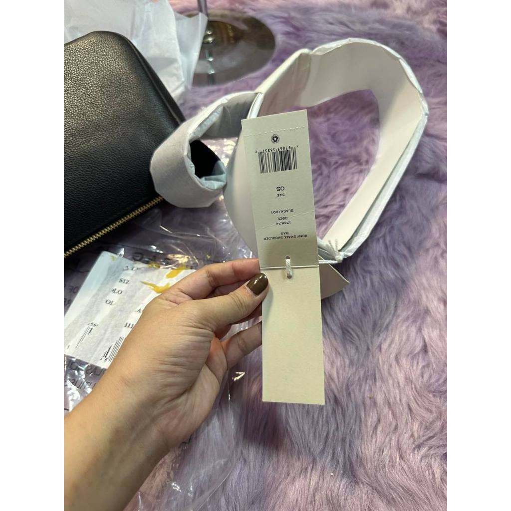 ORIG & IMPORTED TBurch Small Romy Leather Shoulder Bag Black