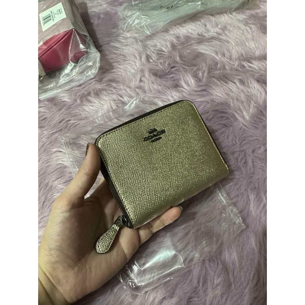 ORIG & IMPORTED WITH FLAW CCH Small Zip Around Wallet Brown Bronze