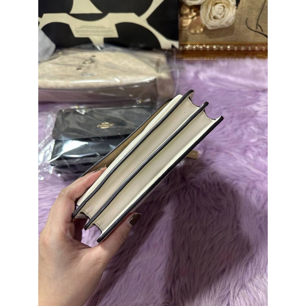ORIG & IMPORTED CCH Mini Klare Crossbody Small Bag In Signature Canvas in GLACIER WHITE