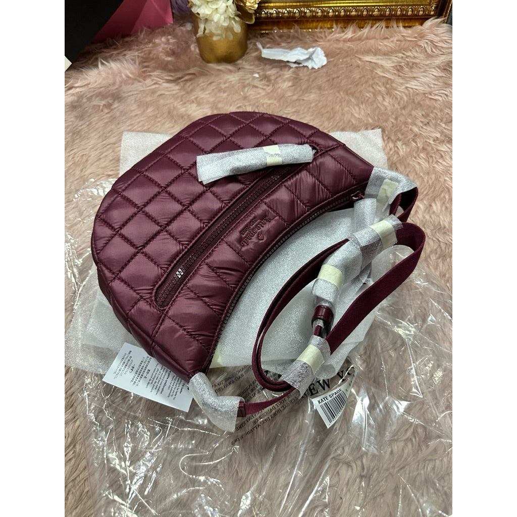 ORIG & IMPORTED KS Camden Quilted Sling Black Green Bag Red Maroon