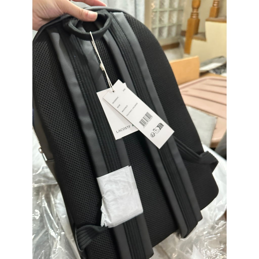 ORIG & IMPORTED LCT Men's Petit Piqué Large Black Brown Backpack Bag