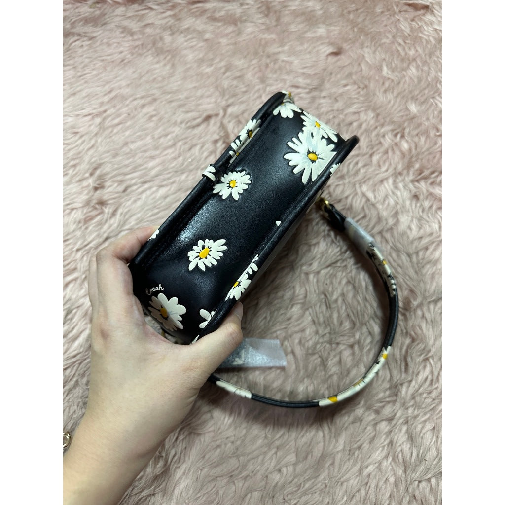 ORIG & IMPORTED CCH Swinger Bag 20 With Floral Print Small Black Bag
