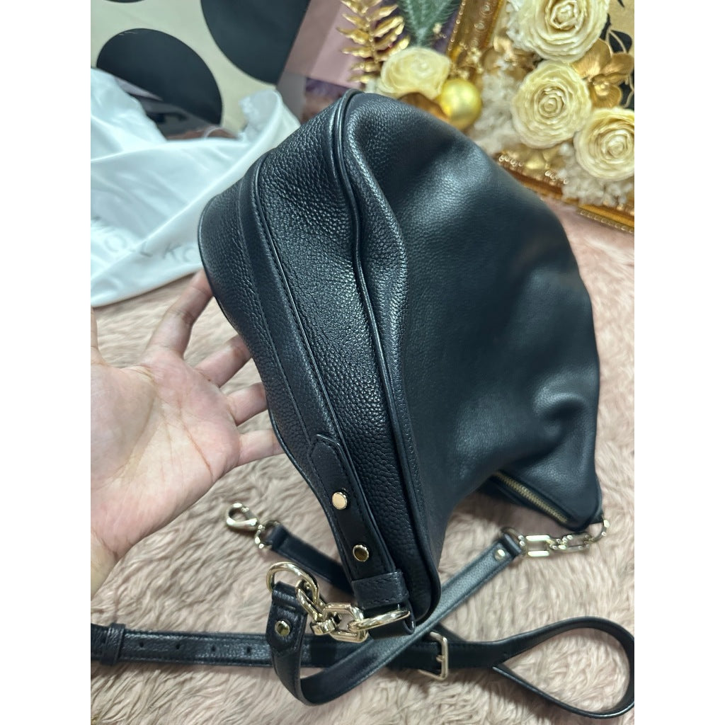 ORIG Preloved KS Mulberry Street Vivian Shoulder Large Black Bag