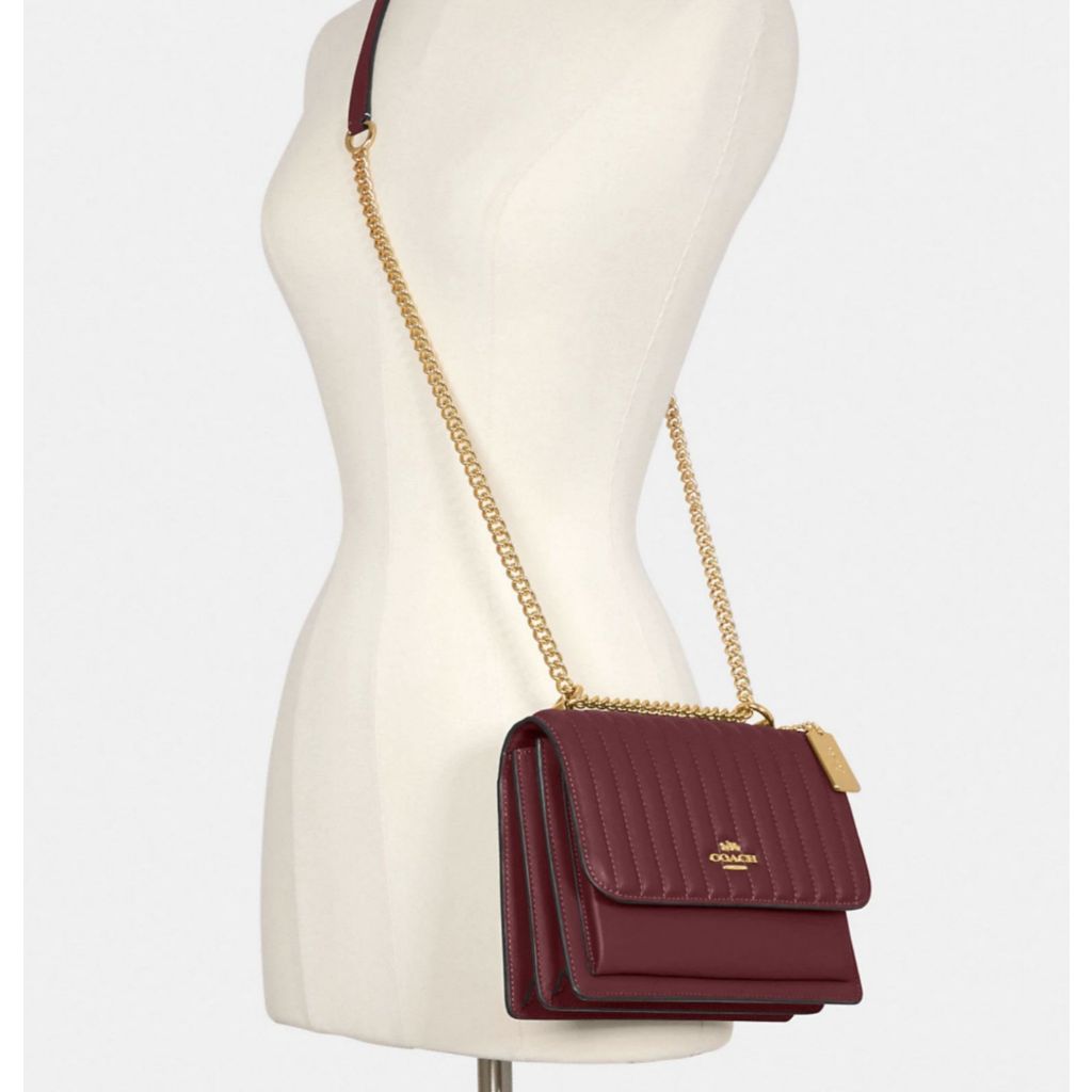 ORIG & IMPORTED RARE CCH Klare Crossbody Quilted Bag Mauve Red Maroon