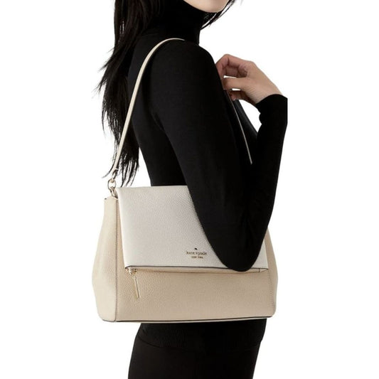 ORIG Preloved REPAIRED KS Leila Medium Flap Shoulder Bag White
