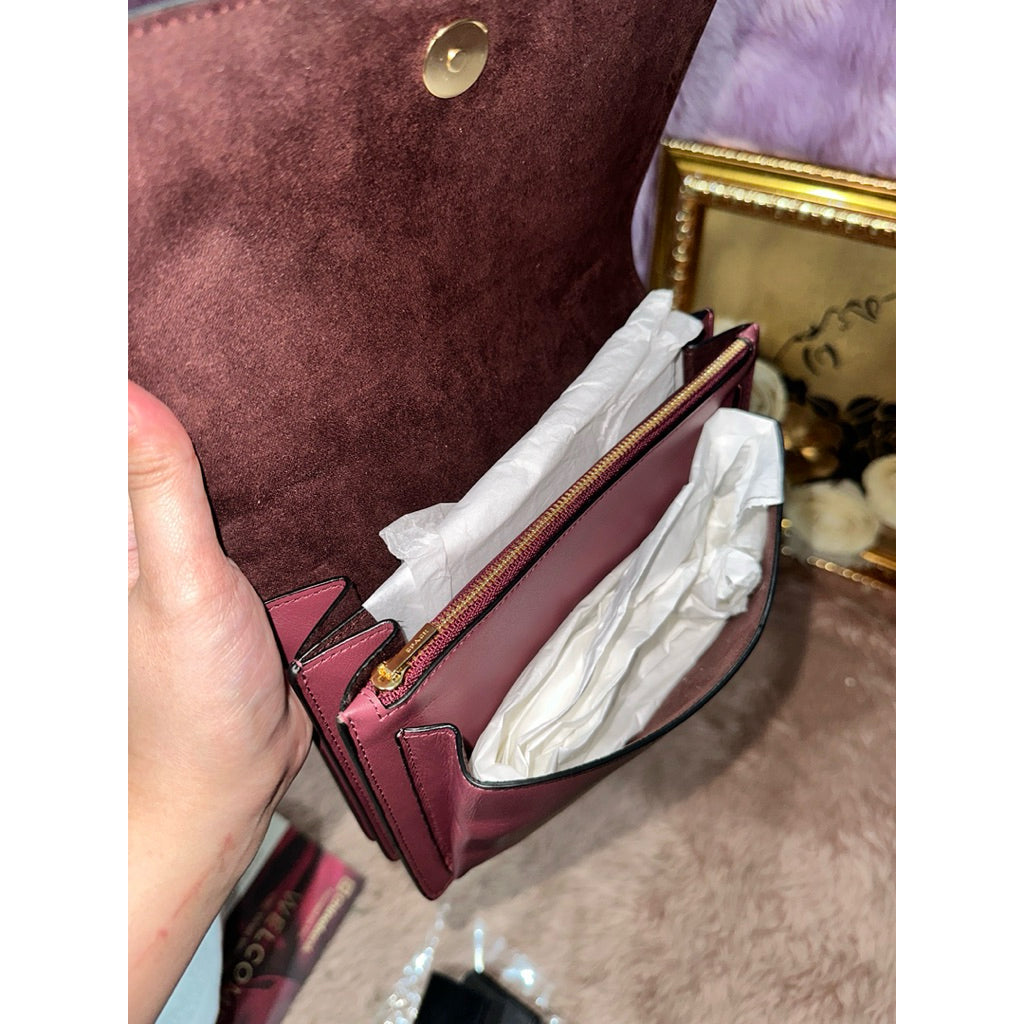 ORIG & IMPORTED RARE CCH Klare Crossbody Quilted Bag Mauve Red Maroon