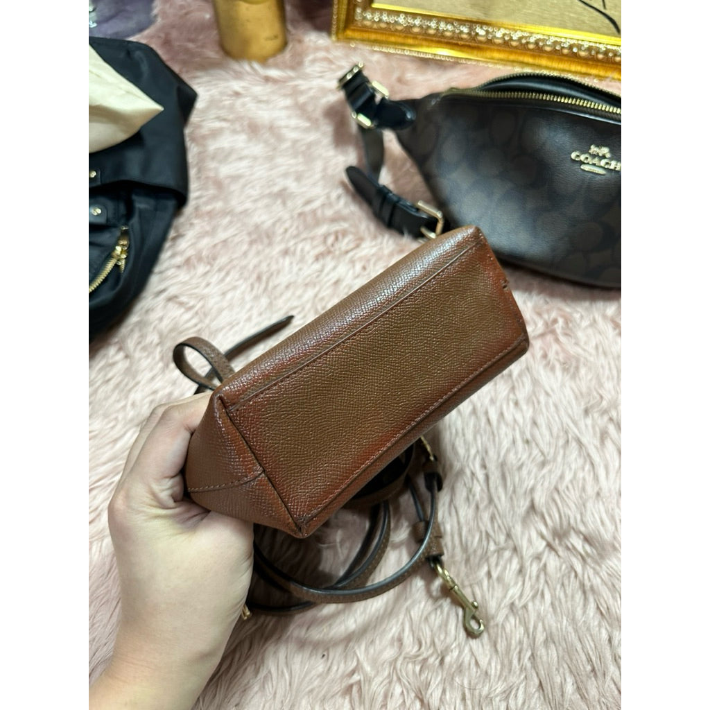 ORIG & IMPORTED Preloved CCH Mini Gallery Bag Brown