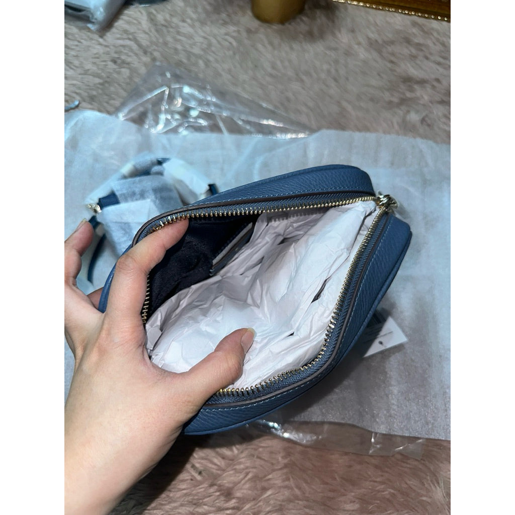 AUTHENTIC/ORIGINAL KS Emma Camera Bag Blue & Pink with small wallet