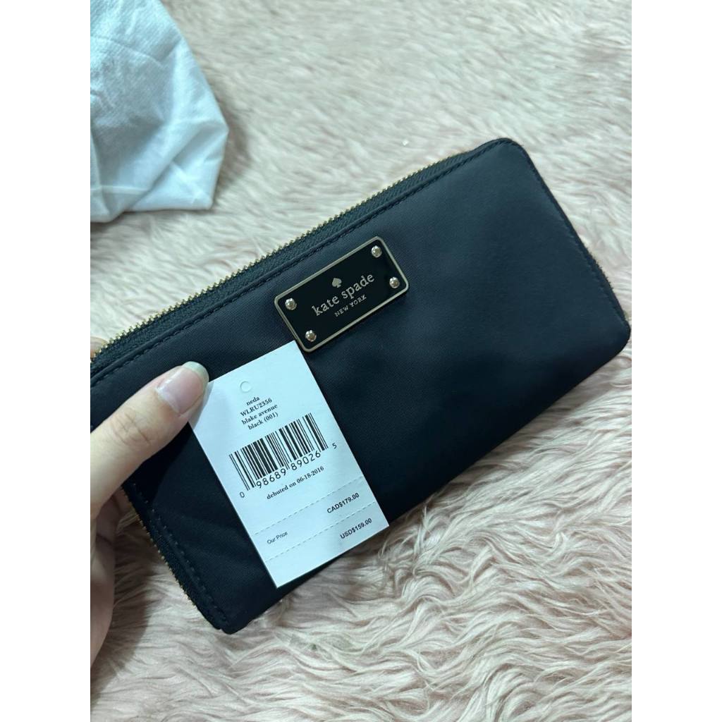 ORIG Preloved KS Blake Avenue Neda Nylon Long Black Wallet