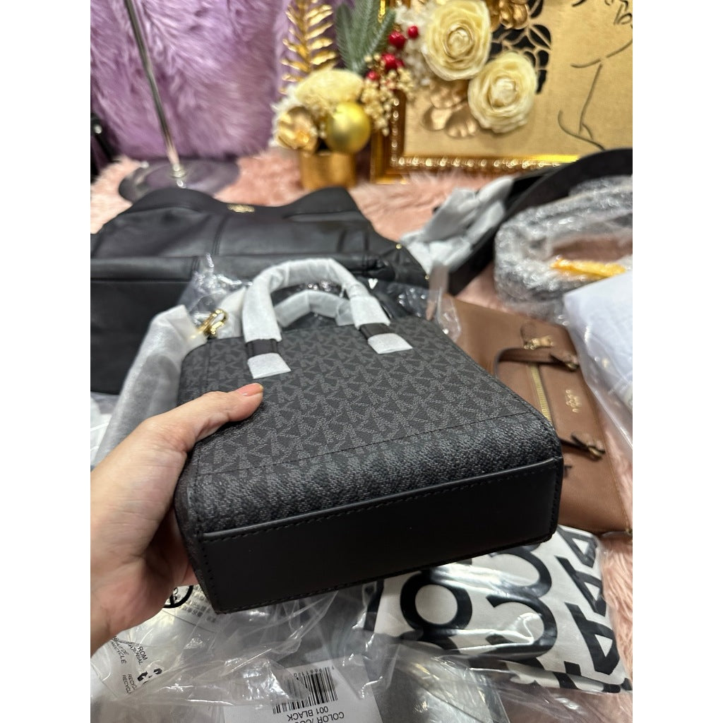ORIG & IMPORTED MK Vincent Extra-Small XS Crossbody Bag With Card Case Wallet Black