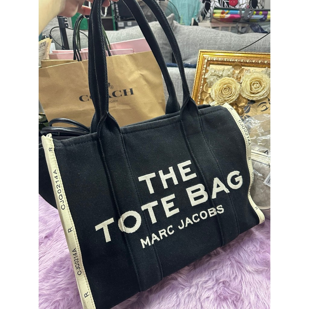 ORIG Preloved MJ The Jacquard Large Tote Bag Black