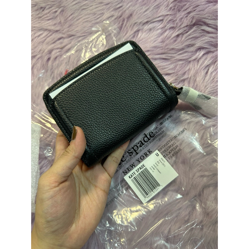 ORIG & IMPORTED KS Knott Small Compact Black Wallet