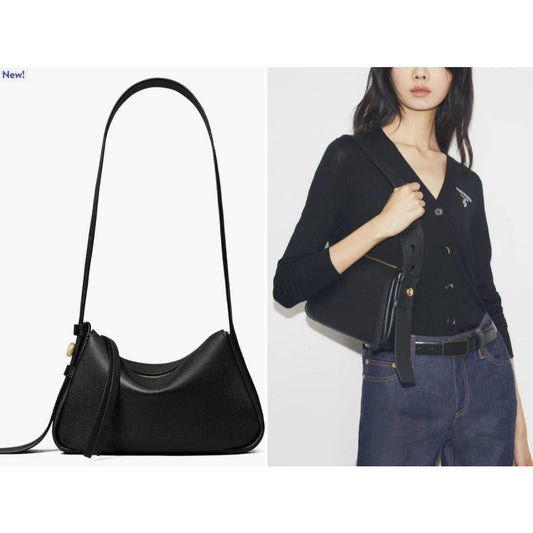 ORIG & IMPORTED TBurch Small Romy Leather Shoulder Bag Black