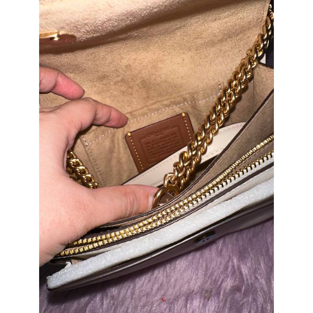 ORIG & IMPORTED CCH Mini Klare Crossbody Small Bag In Signature Canvas in GLACIER WHITE