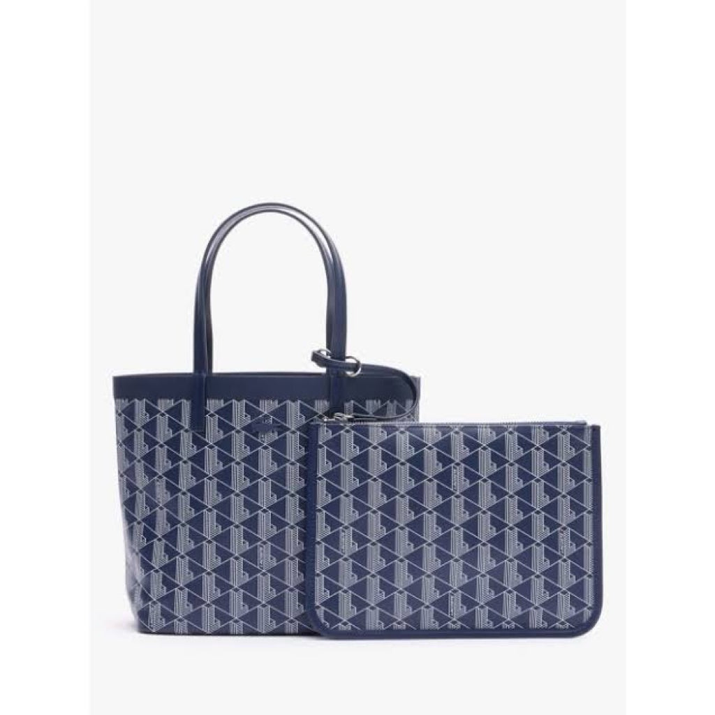 ORIG & IMPORTED LCT Women's Zely Medium & Small Tote Bag with Pouch Beige Chipmunk Black Blue