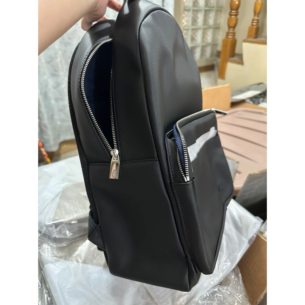 ORIG & IMPORTED LCT Men's Petit Piqué Large Black Brown Backpack Bag