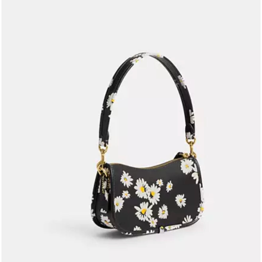 ORIG & IMPORTED CCH Swinger Bag 20 With Floral Print Small Black Bag