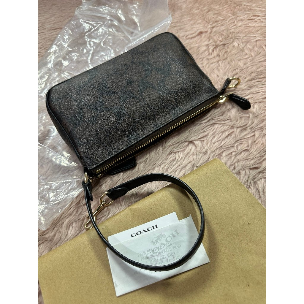 ORIG Preloved CCH Nolita 19 In Signature Canvas Brown Small Bag