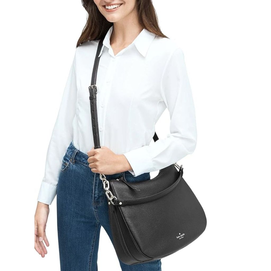 ORIG Preloved KS Mulberry Street Vivian Shoulder Large Black Bag