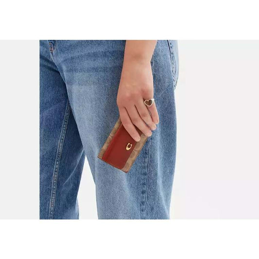 AUTHENTIC/ORIGINAL CCH Essential Mini Trifold Wallet In Signature Canvas Brown